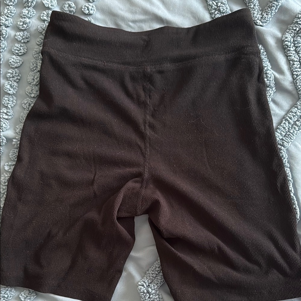 Old Navy Ribbed Black Bike Shorts with Wide Waistband